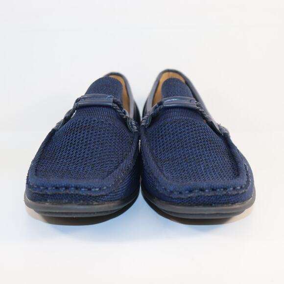 Aston Marc Navy Knit Loafers | Men’s Size 12 | Lightweight Slip-On Dress Casual - Picture 3 of 6